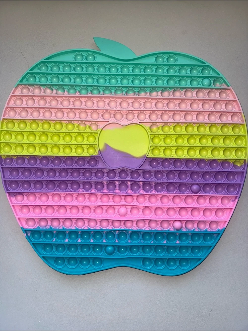 Multicolor Apple-Shaped Pop-It Sensory Puzzle